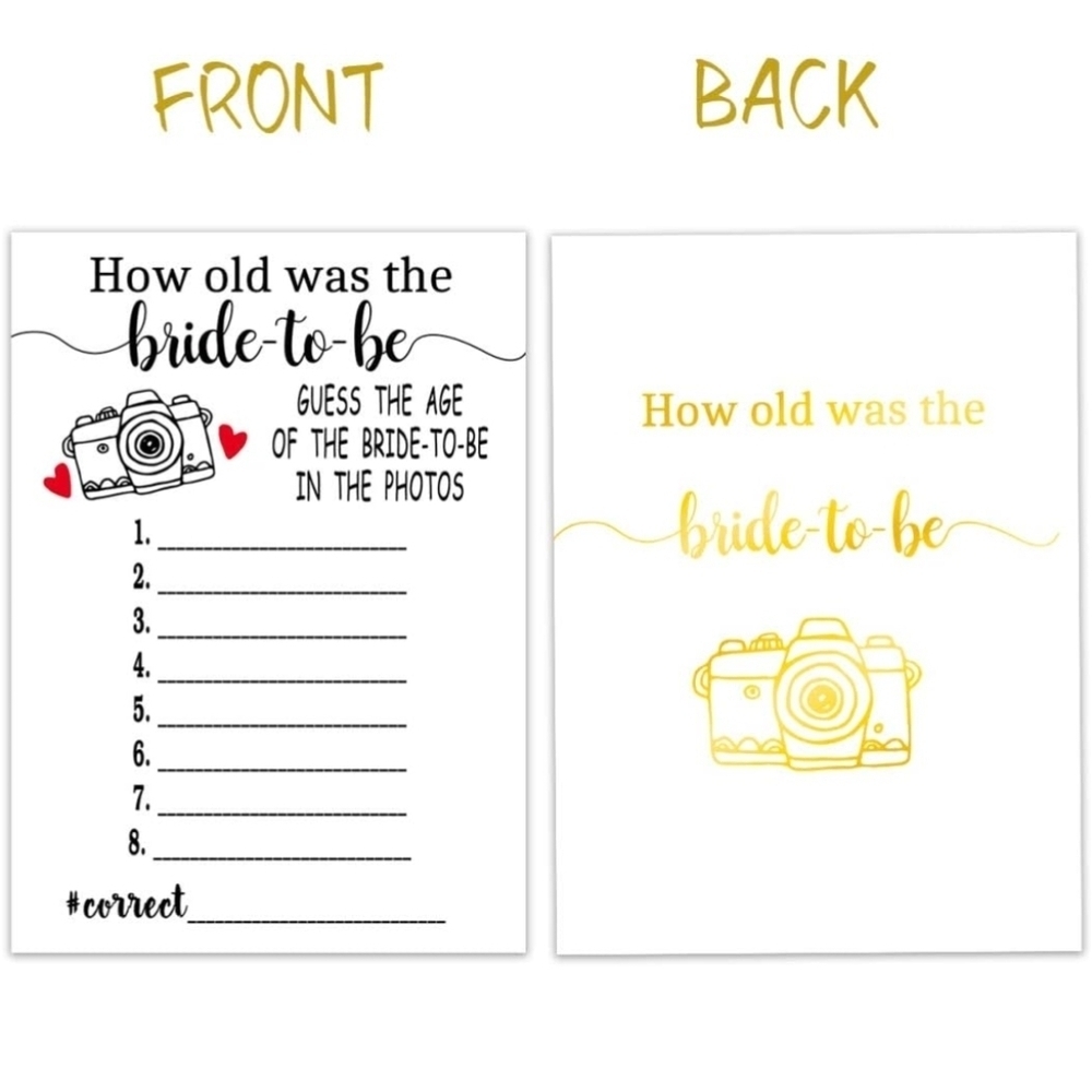 Bride-to-Be Guessing Game Cards (15 Count)
